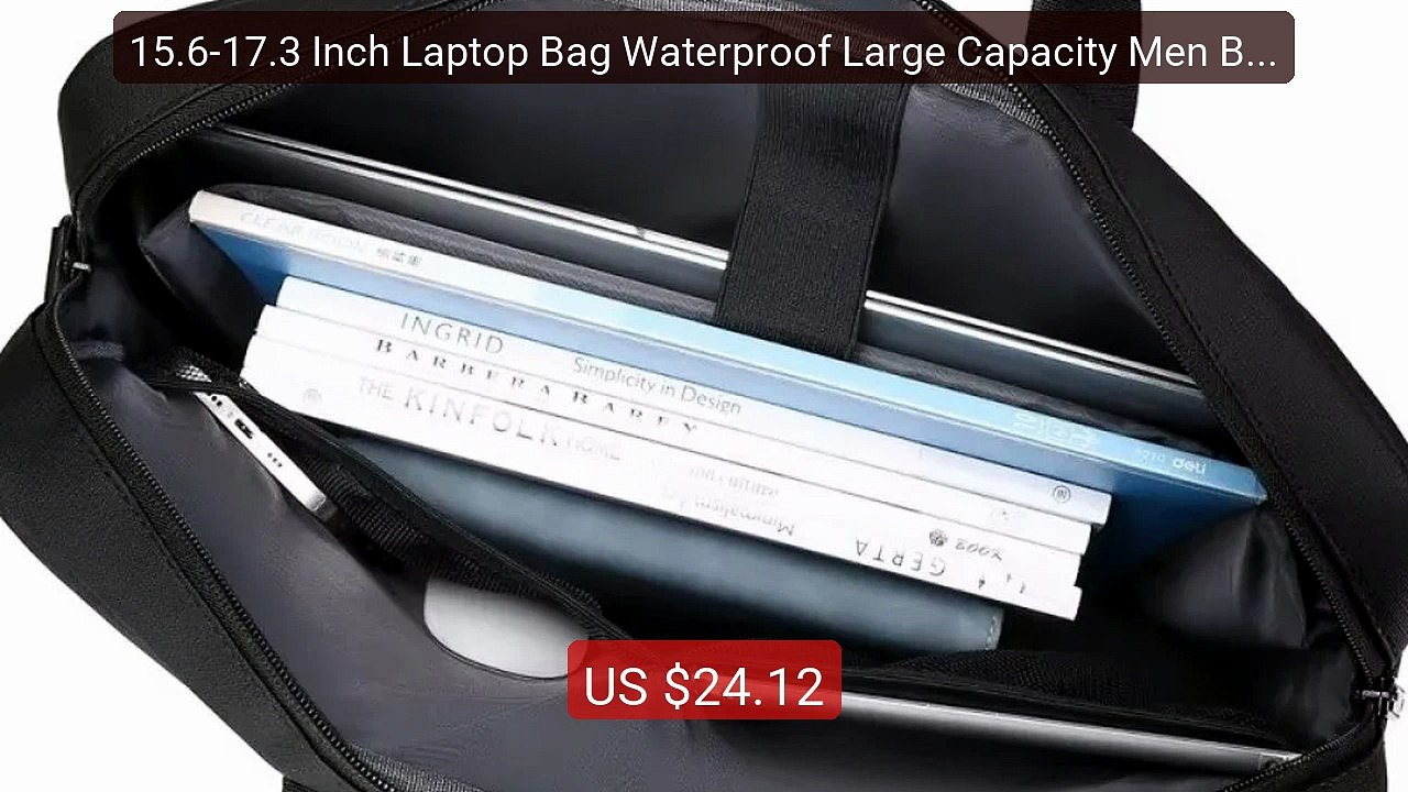 15.6-17.3 Inch Laptop Bag Waterproof Large Capacity Men Briefcase ... -- Best Deal 2026 | Shop Now!