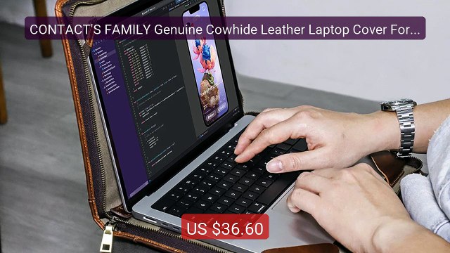 CONTACT'S FAMILY Genuine Cowhide Leather Laptop Cover For Macb... Hot Deal 2026 | Limited Offer!