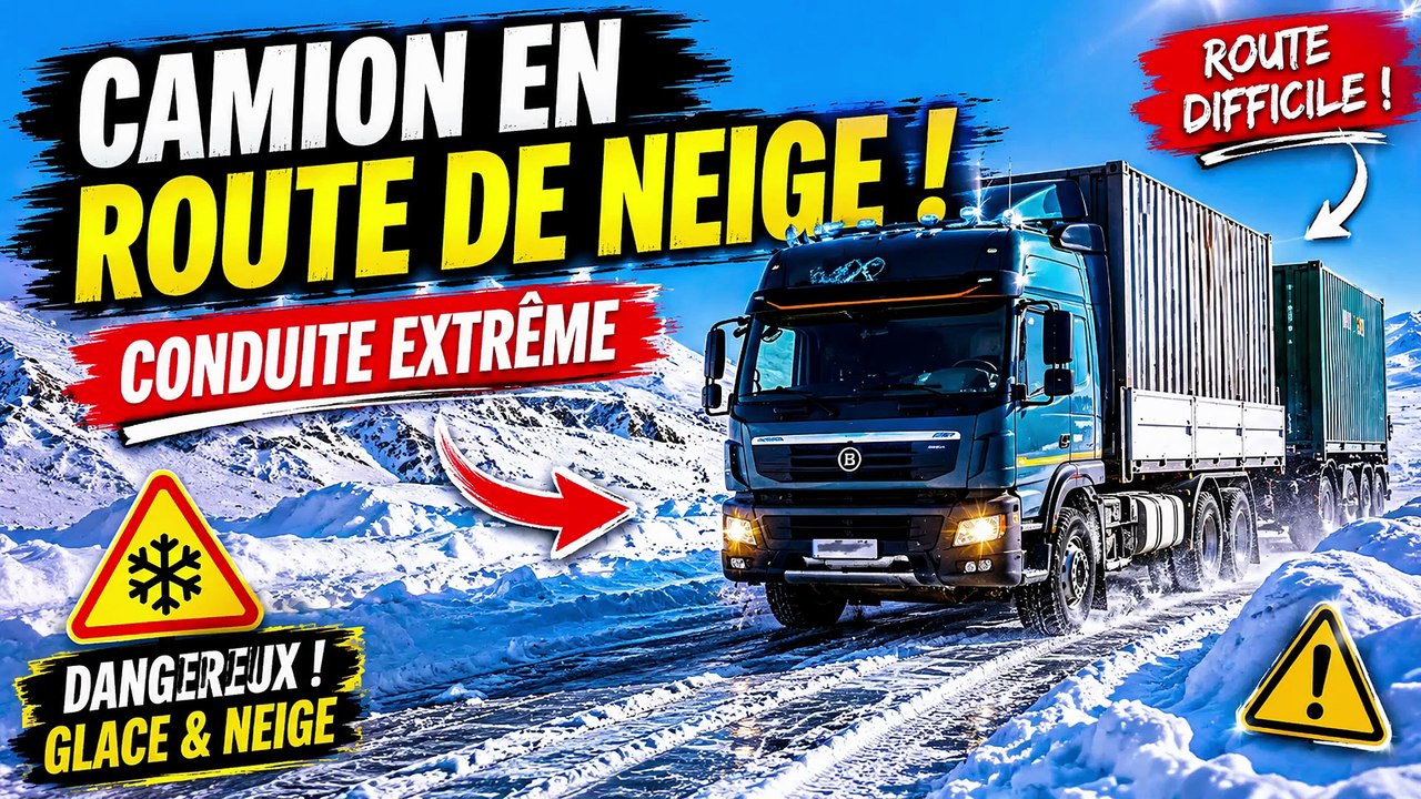 Camion sur Route de Neige