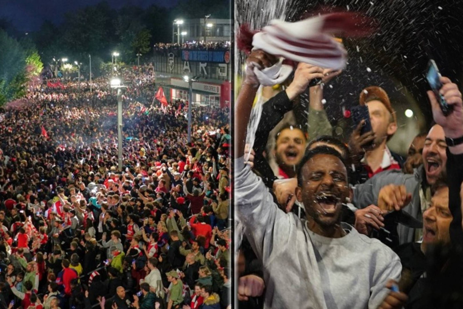 Gran fiesta 'gunner' en Londres tras ganar el Arsenal la Premier: "Estas calles son nuestras"