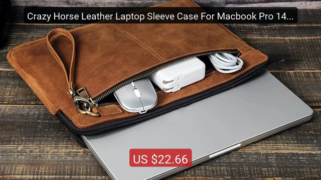 Crazy Horse Leather Laptop Sleeve Case For Macbook Pro 14.2Inc... Best Buy 2026 | Great Quality!