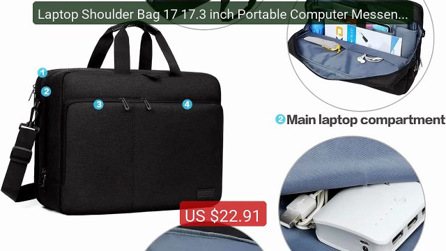 Laptop Shoulder Bag 17 17.3 inch Portable Computer Messenger ... Amazing Value 2026 | Must Have!