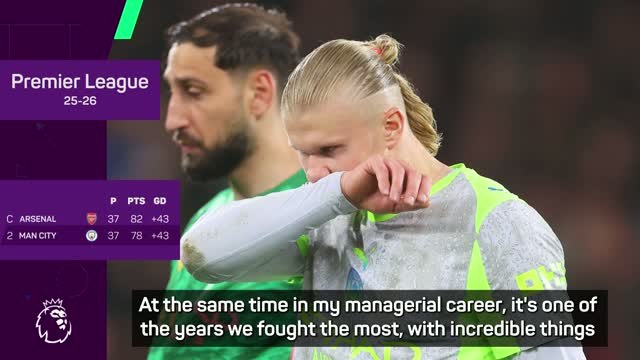 Guardiola congratulates Arsenal as 'fatigued' CIty's title chase ends