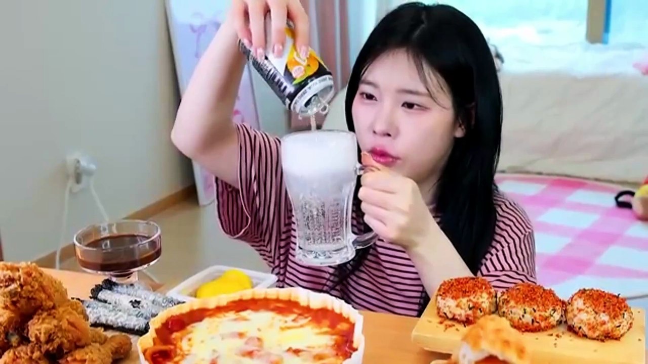 ASMR MUKBANG| Cheesy Tteokbokki, Cheddar Cheese Pork Cutlet, Fried Chicken, Rice Balls