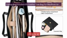 Laptop Bag 15.6 inch PU Leather Tote Bag For MacBook Air Pro H... -- Hot Deal 2026 | Limited Offer!