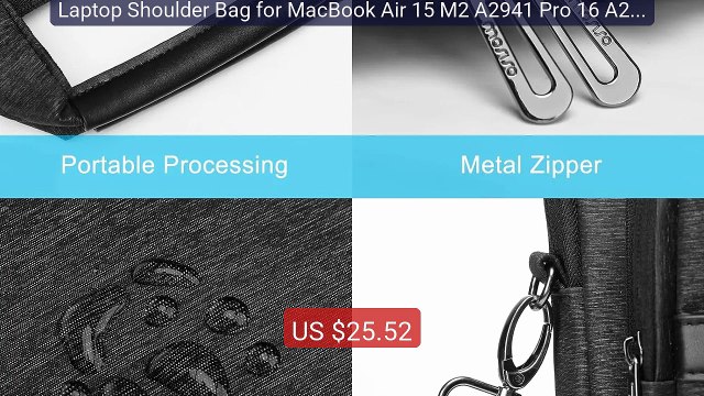 Laptop Shoulder Bag for MacBook Air 15 M2 A2941 Pro 16 A2780 M... Hot Deal 2026 | Limited Offer!