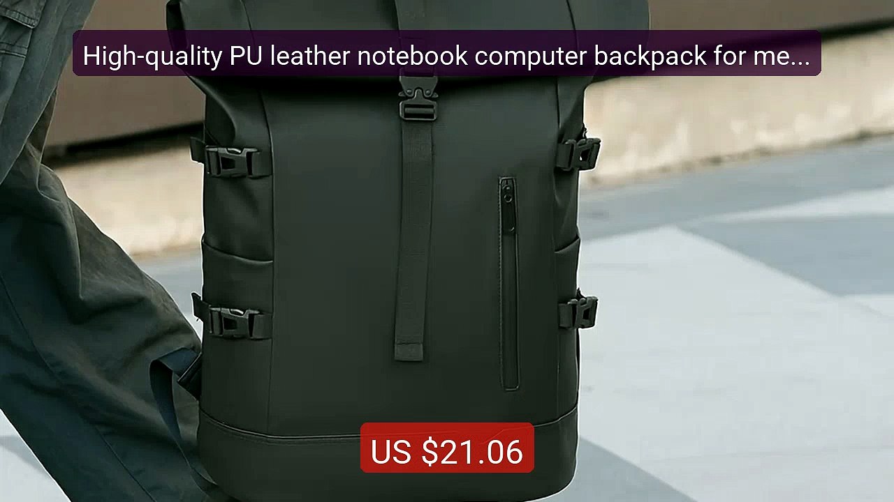 High-quality PU leather notebook computer backpack for men – l... -- Best Buy 2026 | Great Quality!