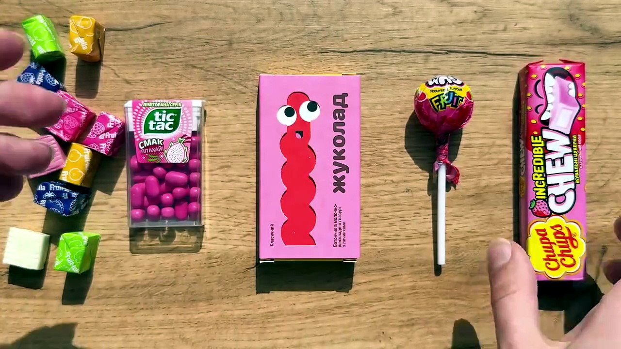 ASMR 🌈 Rainbow Fruit-tella Tic Tac Chupa Chups and Real ZOPHOBAS Chocolate Unboxing #candyopening