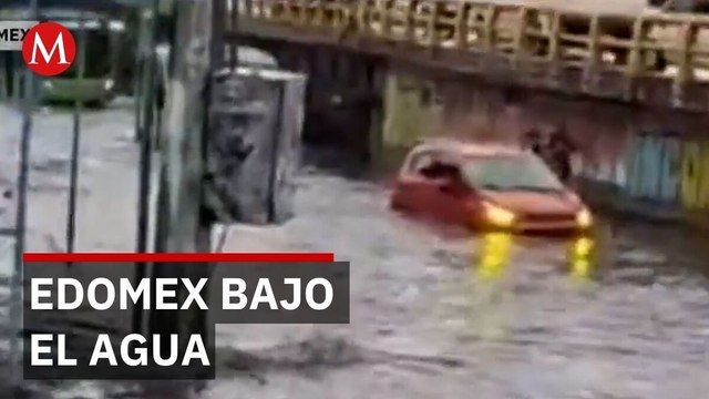 Lluvias y granizo causan inundaciones y caos vial en el Estado de México