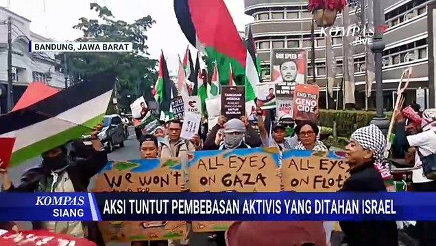 Aktivis Kemanusiaan Gelar Aksi Tuntut Pembebasan Relawan dan Jurnalis yang Ditahan Israel