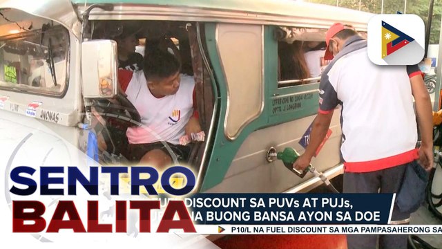 P10/L fuel discount sa PUVs at PUJs, ipinatutupad na sa buong bansa ayon sa DOE