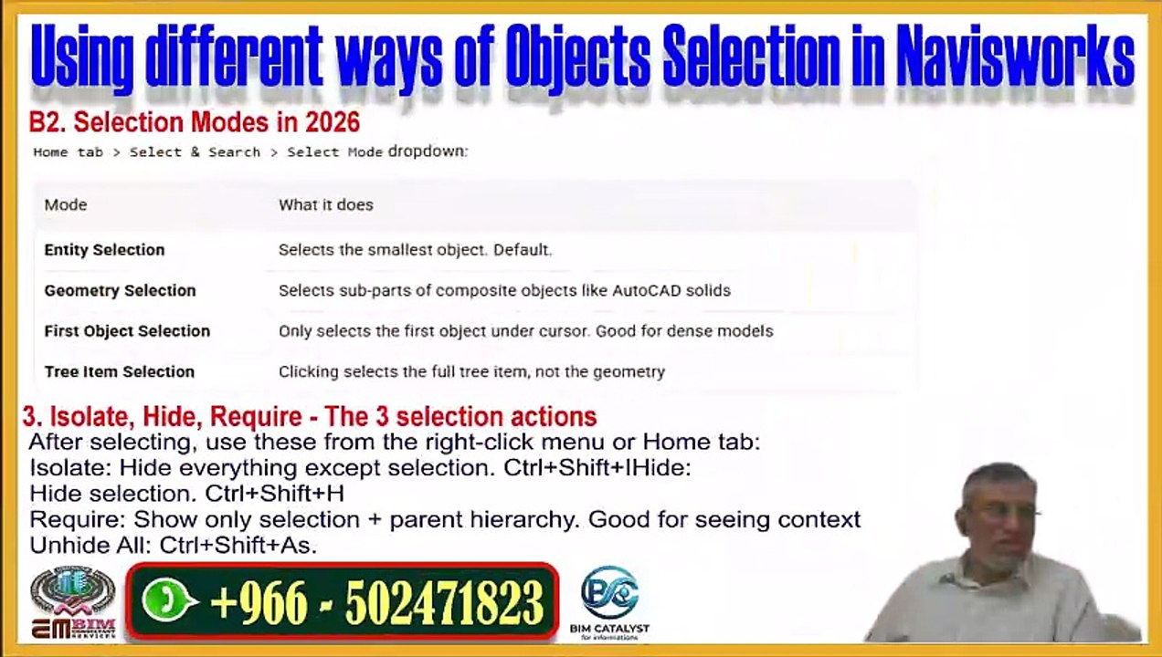 Navisworks 2026 Master Object Selection - 4 Methods, Modes & Pro Tips