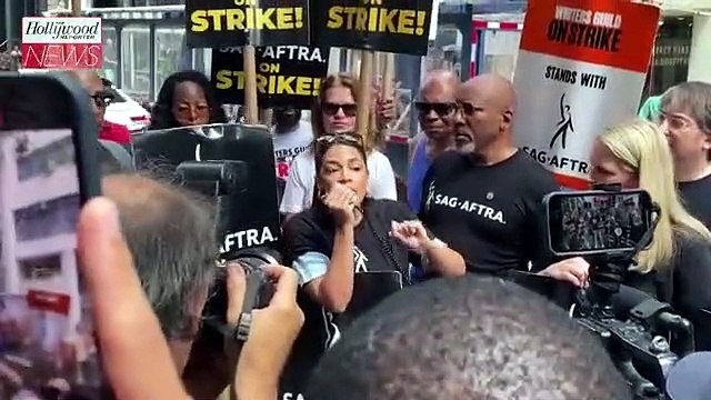 Rep. Alexandria Ocasio-Cortez Joins SAG-AFTRA & WGA Picket Lines | THR News [Full Movie]