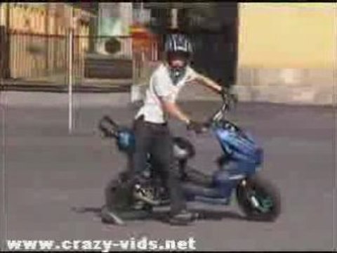 Stunts on scooter