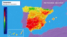 Las temperaturas continúan disparadas en España