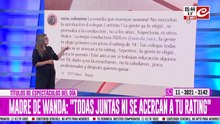 La madre de Wanda salió a bancarla: "Todas juntas ni se acercan a tu rating"