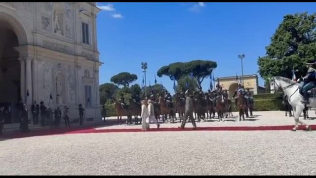Giorgia Meloni e il premier indiano Modi a Villa Pamphilj