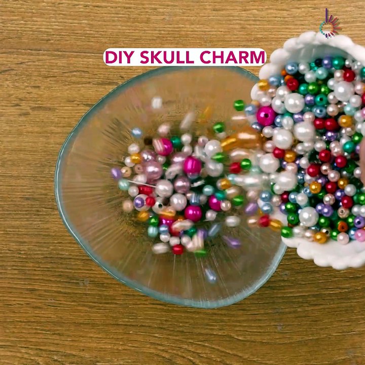 Edgy DIY skull charm for a bold look💀✨