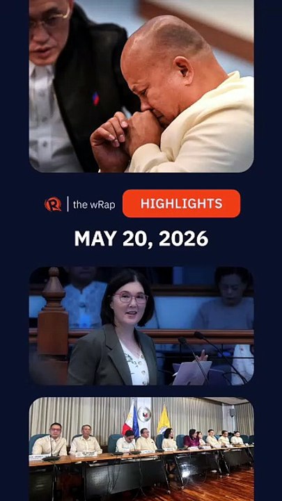 Today's headlines: Bato dela Rosa, Pia Cayetano, Sara Duterte | The wRap | May 20, 2026