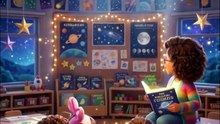 Moon Visits the Classroom 🌙✨ | Magical Space Story for Kids | Educational Cartoon