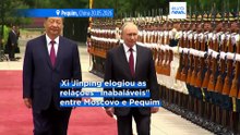 Putin chega à China para conversações com Xi Jinping após visita de Trump