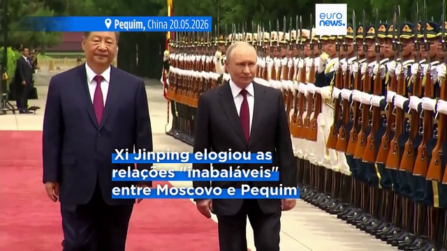 Putin chega à China para conversações com Xi Jinping após visita de Trump