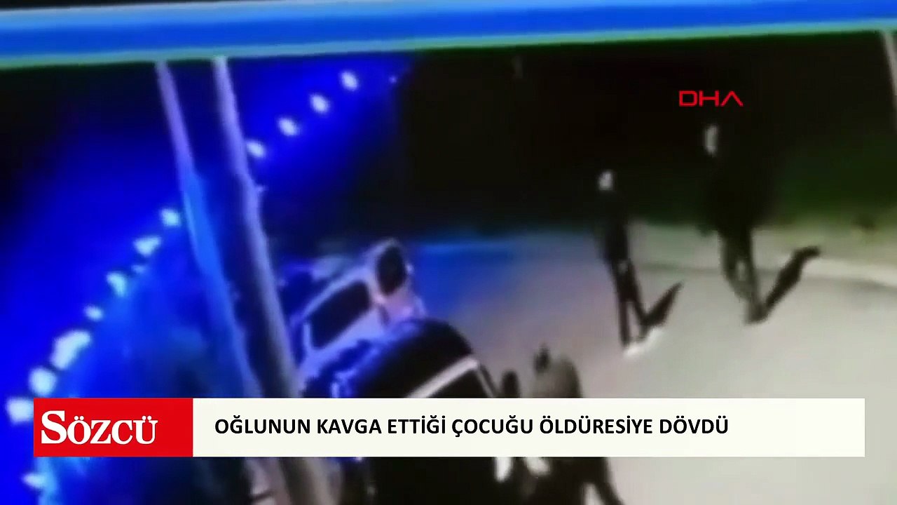 Oğlunun kavga ettiği çocuğu öldüresiye dövdü, o anlar kamerada