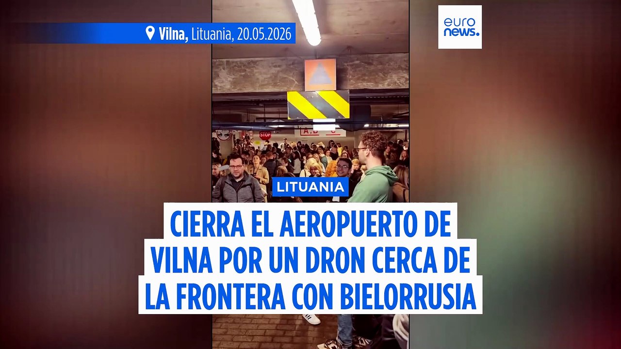 Canceladas las operaciones en el aeropuerto de Vilna por una amenaza de drones: "Refúgiense ya"