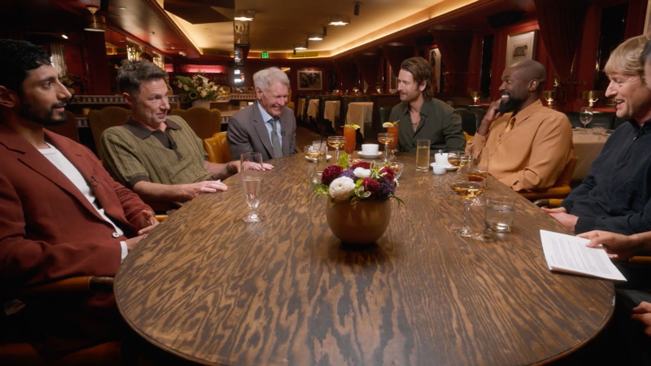 Glen Powell, Harrison Ford, Owen Wilson, Riz Ahmed, Yahya Abdul-Mateen II and Zach Braff at the THR Comedy Actor Roundtable | THR Video