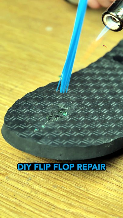 Quick and easy hack to repair flip flops✨