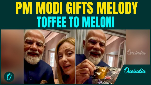 PM Modi’s ‘Melodi’ Gift BREAKS The Internet | Giorgia Meloni Calls It A ‘Very Good Toffee’ | VIDEO
