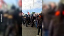 Represión frente al INTI contra una protesta por el cierre de 25 mil pymes