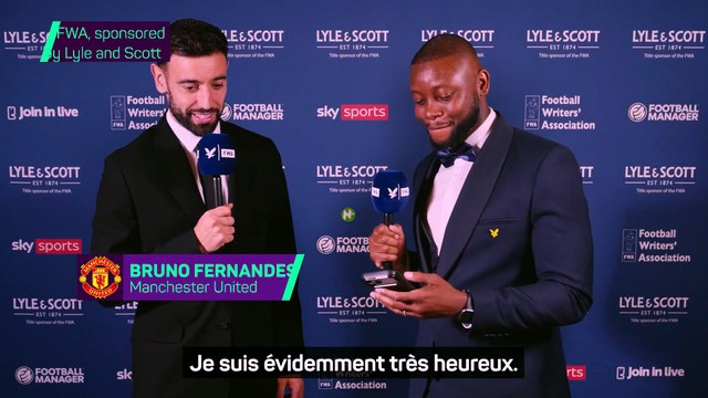 Fernandes élu joueur de l’année par les journalistes : C'est un honneur pour moi