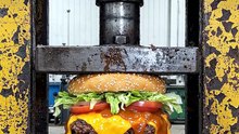 Hydraulic Press vs Cheeseburger 🍔💥 Ultimate Fast Food Crush!