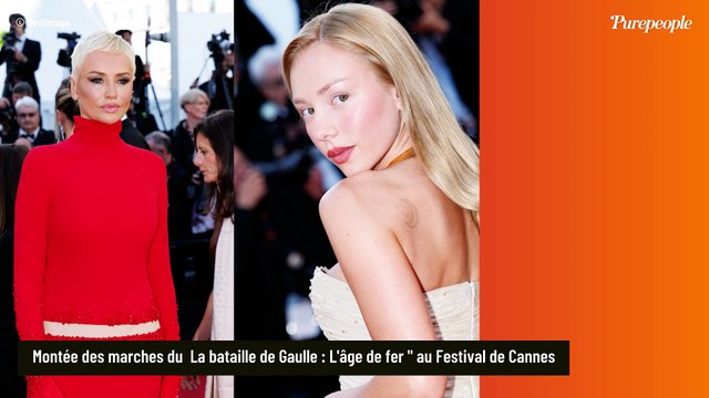 Cheveux courts blond platine et robe rouge pour Adriana Karembeu, Ester Expósito brille en robe bustier dorée sur le tapis rouge cannois