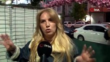 Binanın dış yüzeyinden düşen parçalar panik yarattı: Deprem oluyor zannettik