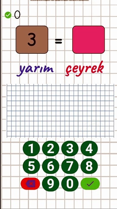 7.3- Kesirler Yarım - Çeyrek - 2. Sınıf Matematik #shorts