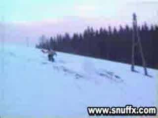 Chute à ski