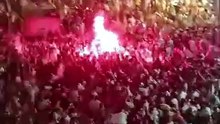 الفرحة في الشوارع للصبح .. جماهير الزمالك تزين شوارع المهندسين بالشماريخ احتفالا بالدوري