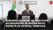 "No tiene escolta federal": Harfuch deslinda a gobierno de México de seguridad de Rocha Moya