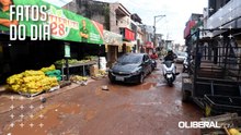Feira do Entroncamento, em Belém, sofre com abandono e buraqueira na rua 23 de Agosto
