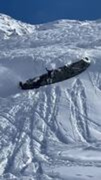 Kid Crashes Attempting Ski Jump