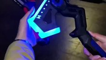 Transformable Light Up Laser Axe Sword Toy With Colorful LED & Spray Mist