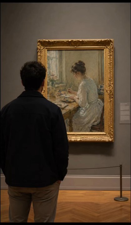 She Walked Out of the Painting Like a Princess… Husband Entered Like a Villain 😭 FunnyVideo #PlotTwist #PaintingComeToLife #ComedyReels #AIReels #Humor