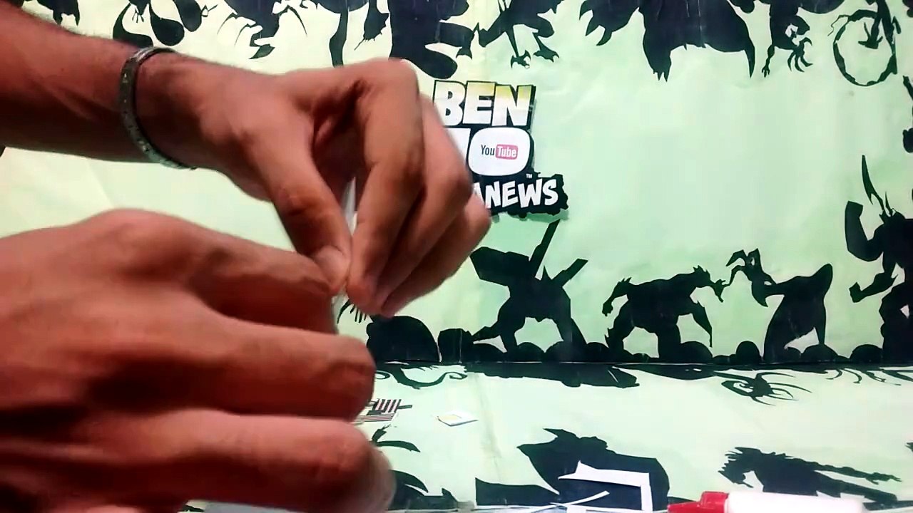 Tutorial- Brinquedo de Papel do Polegares- Ben 10