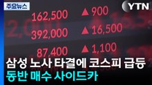 삼성 노사 타결에 코스피 급등...동반 매수 사이드카 / YTN