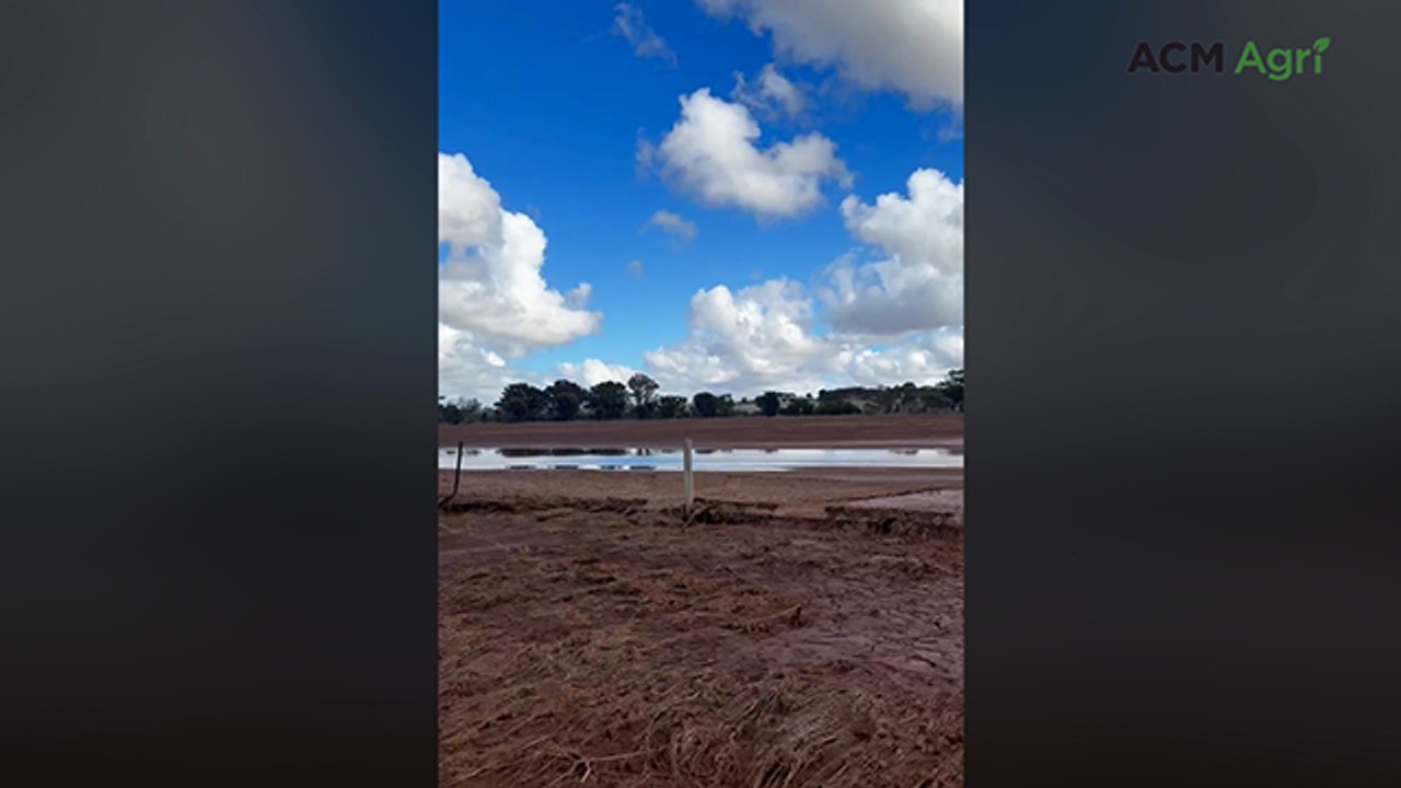 Farmers assess damage after intense 90mm rainfall wrecks paddocks