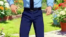 Boy in Uniform Danced In Garden
