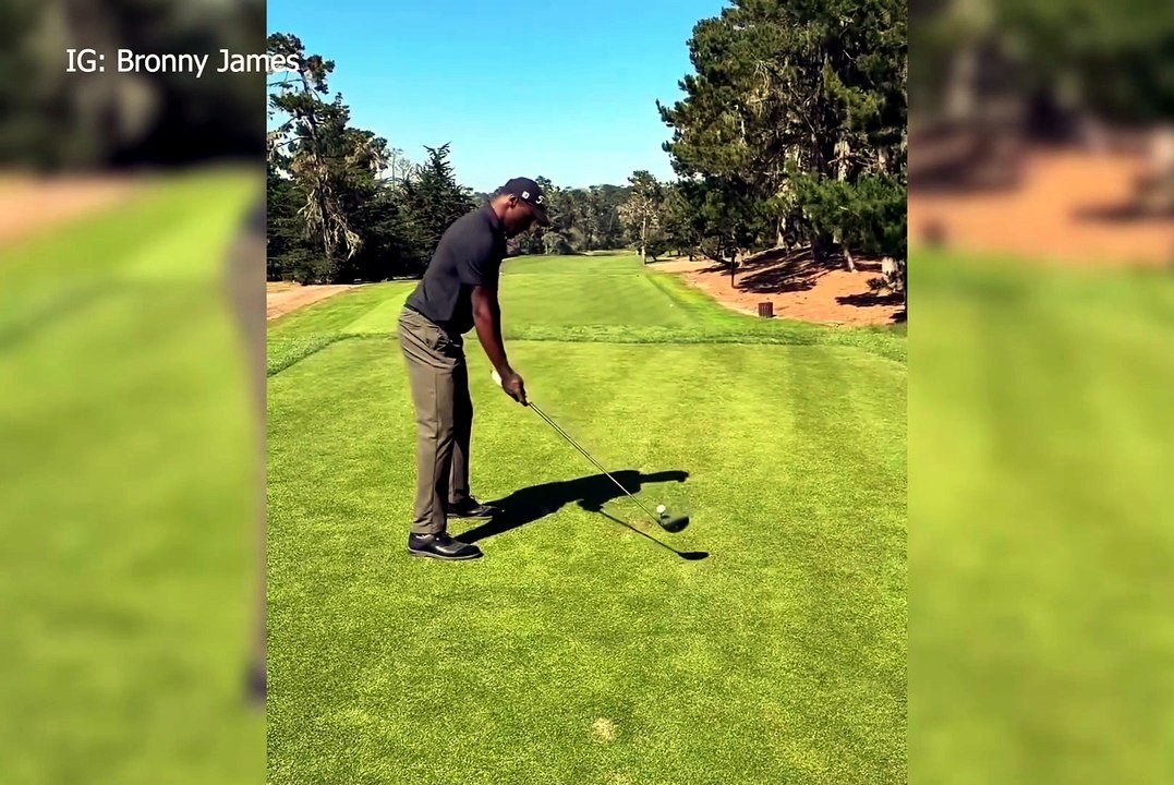 Bronny James’ swing turns heads on social media