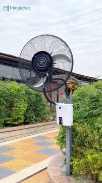 Mingletec BLDC industrial wall mounted mist fan #mingletec #bldc #industrialfan #wallfan #mistfan #outdoor